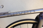 Seven custom titanium disc road bike