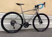 seven evergreen custom titanium gravel bike